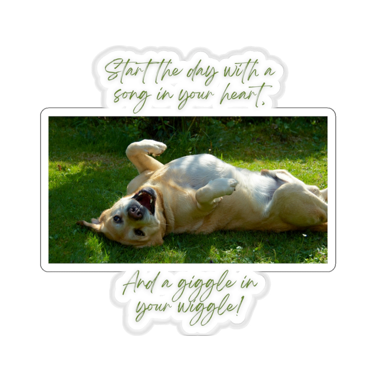 "Dog Giggle, Wiggle" Kiss-Cut Stickers